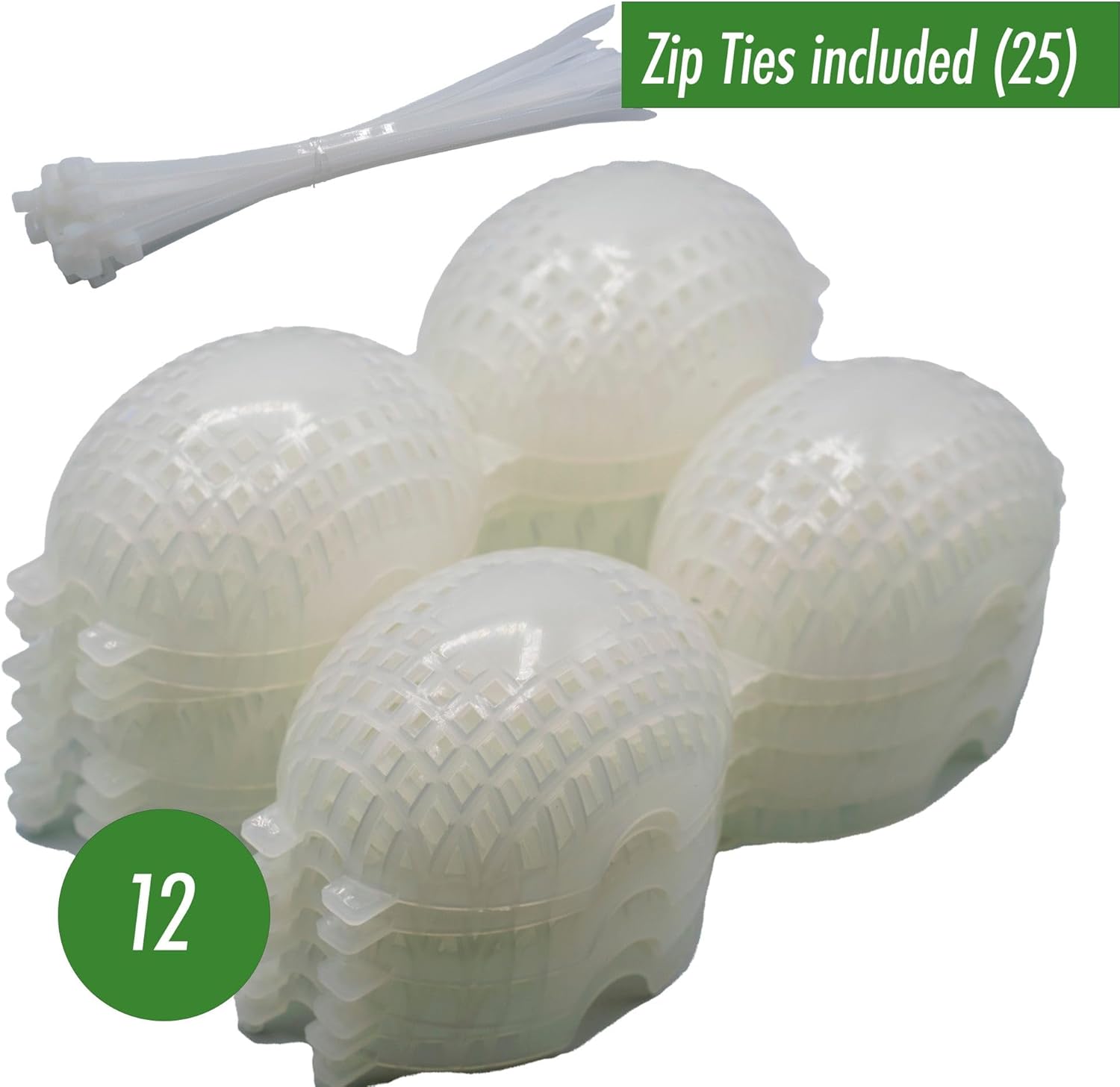 Air Layering Propagation kit with Zip Ties | 12 Pack | 4 inches Wide x 5 inches Long | Plant Rooting Pods - Supports Aerial Roots Growth | Ventilated and Hinged Design | Made in USA