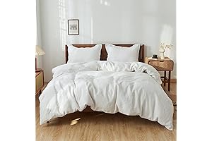 Simple&Opulence Premium White Linen Duvet Cover