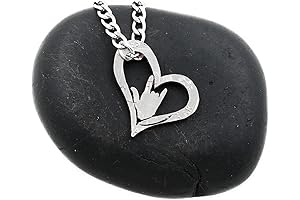ASL Hand in Heart Necklace, I Love You, Deaf Jewelry, Cute Pendant,...