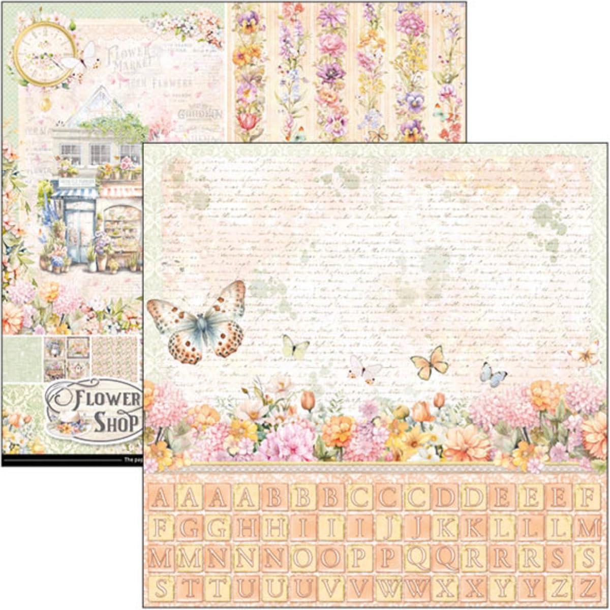 Ciao Bella Flower Shop 12"x12" Patterns Pad, Pastel - Image 2