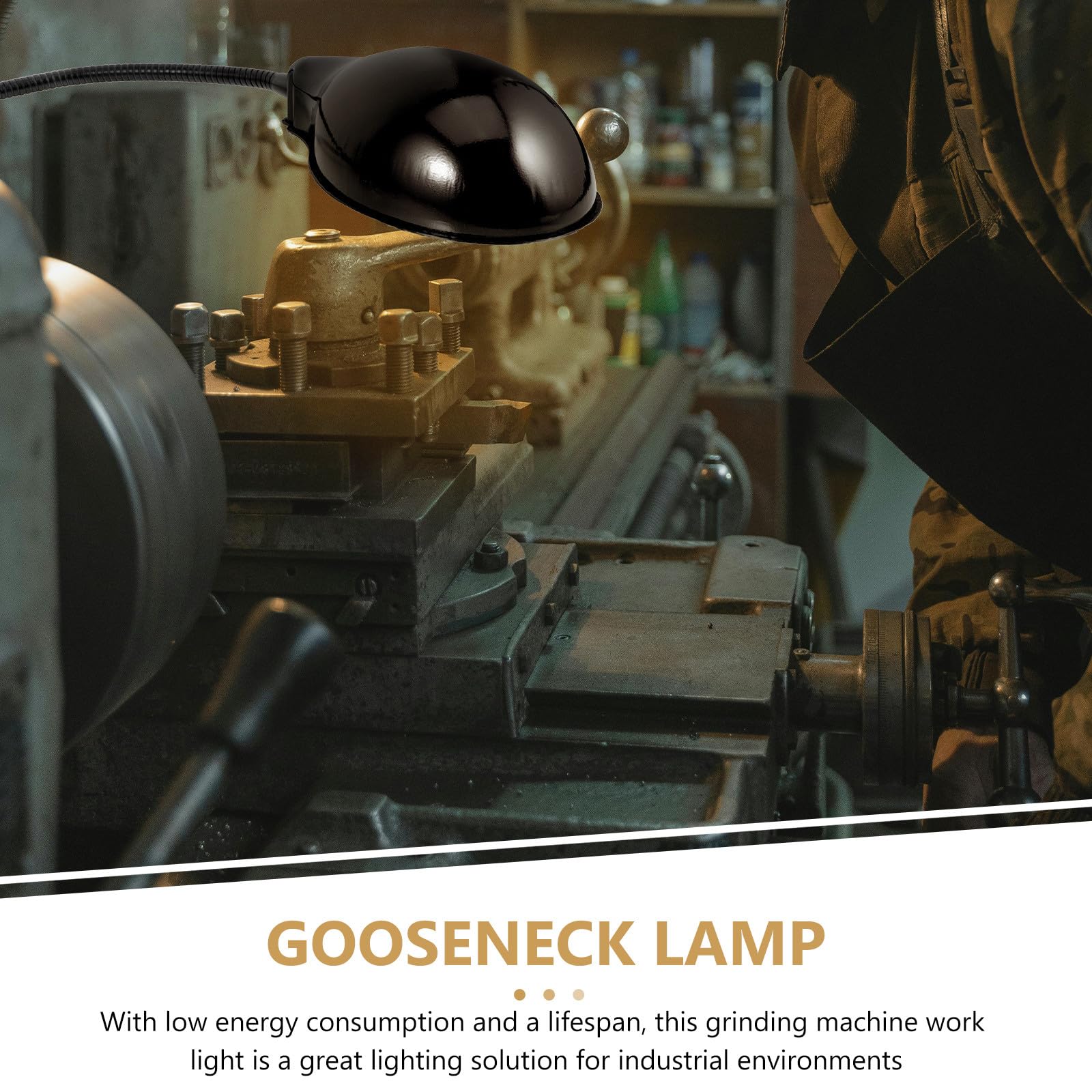 BESTYASH Lampada Lavoro a Collo D’oca LED Flessibile in Ferro per Torni