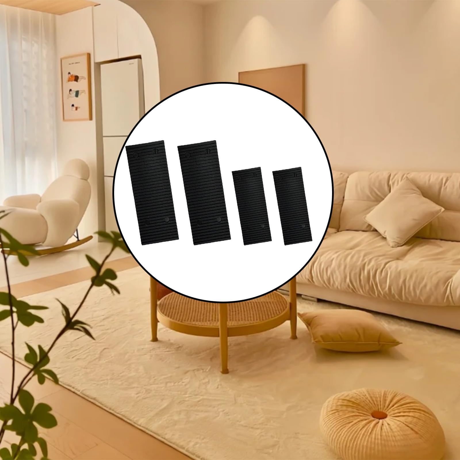 20-Pack Black Plastic Furniture Shims – Heavy-Duty Leveling