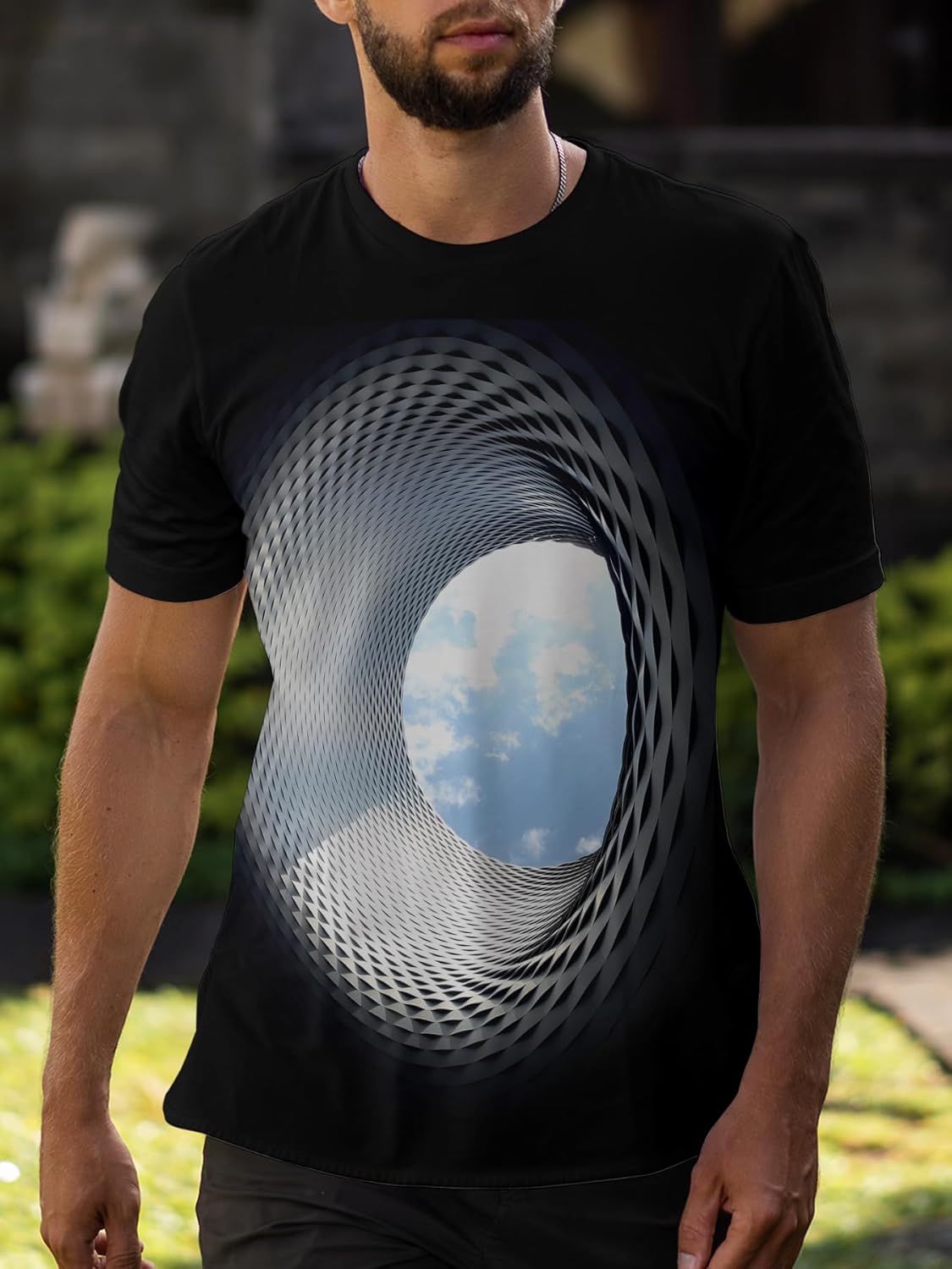 Men's T-Shirts Funny T-Shirt for Men 3D Graphic Print Crewneck Tees Summer Shirts for Men Casual Short Sleeve Tee,Polyester - Image 2