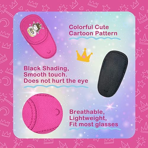 Miniatura 4 de WSHSTS 6 parches de ojos para niños, niñas, niños, parche colorido suave para ojos, parches para ojos perezosos, ojos izquierdo o derecho