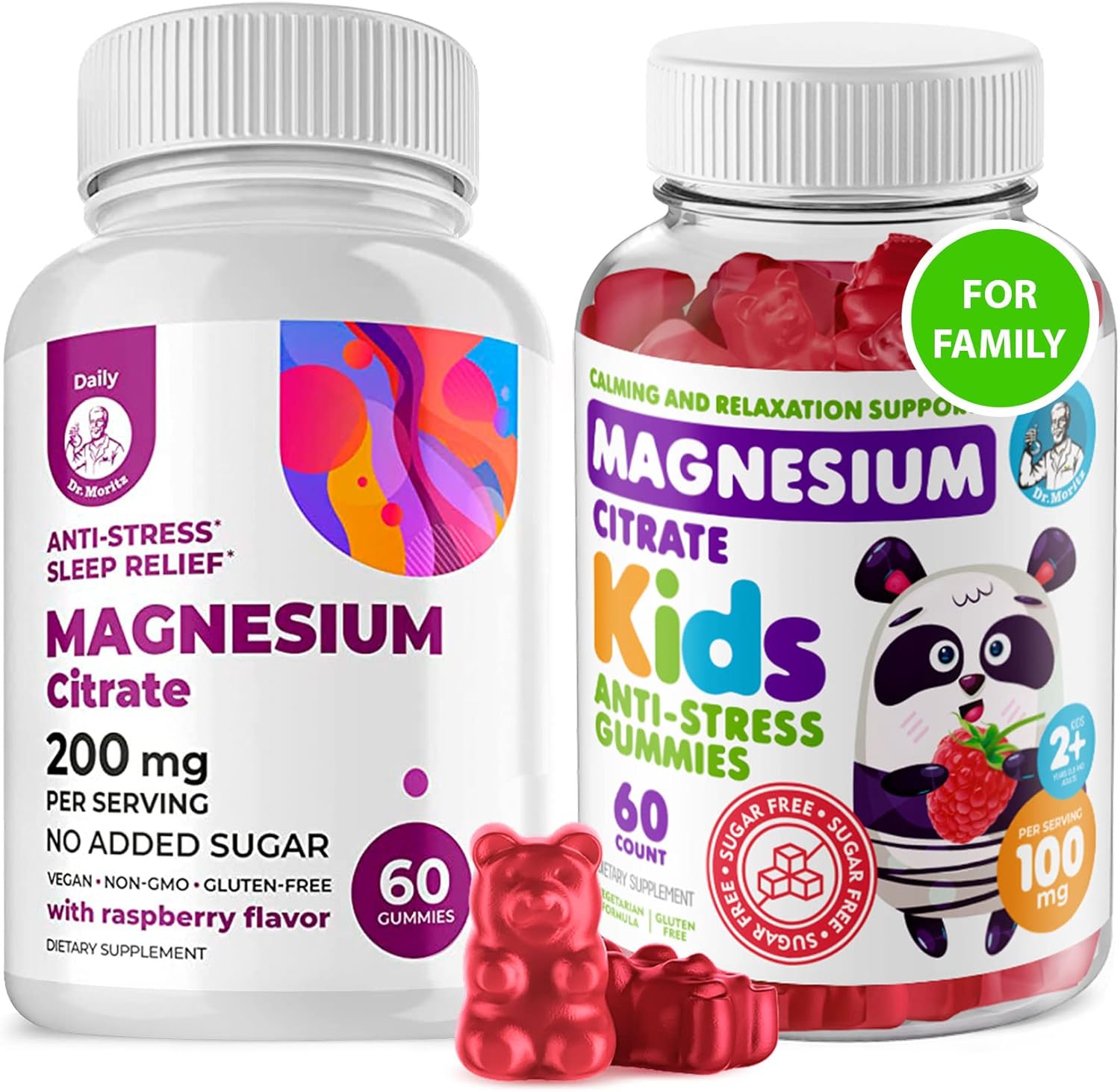Kids Magnesium 60 Count and Magnesium 60 Count Gummies