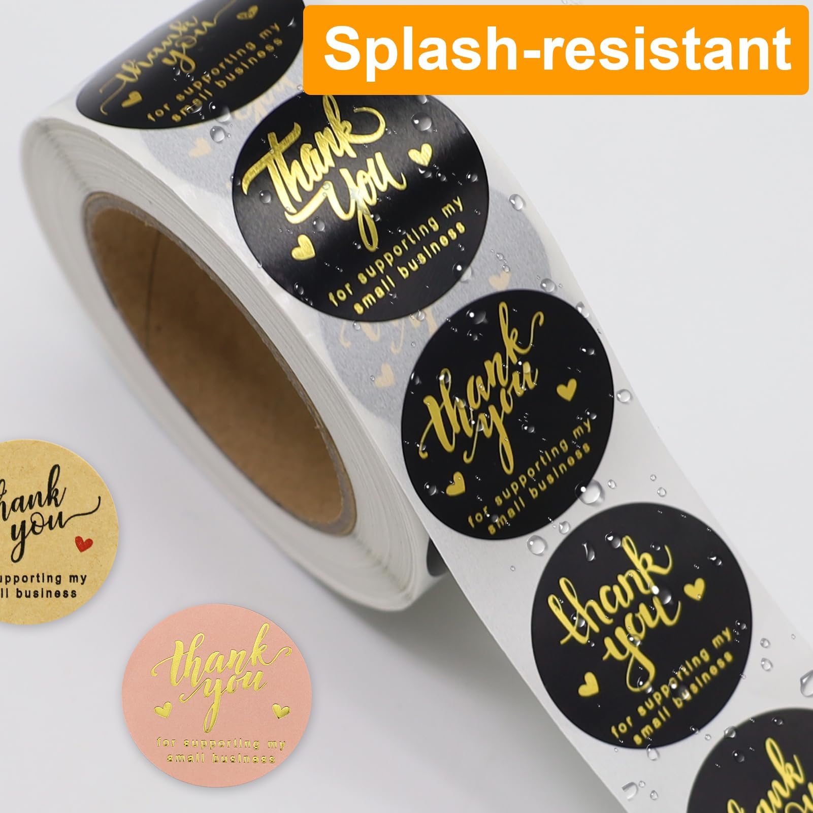 4 Roll / 2000 Pcs 1 Inch Thank You Stickers - Image 3