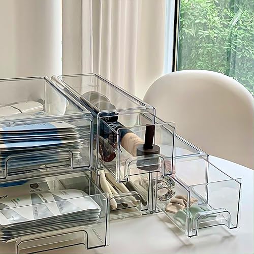 Miniatura 4 de Cajones para nevera, contenedores organizadores extraíbles transparentes apilables para refrigerador, contenedores de almacenamiento de alimentos