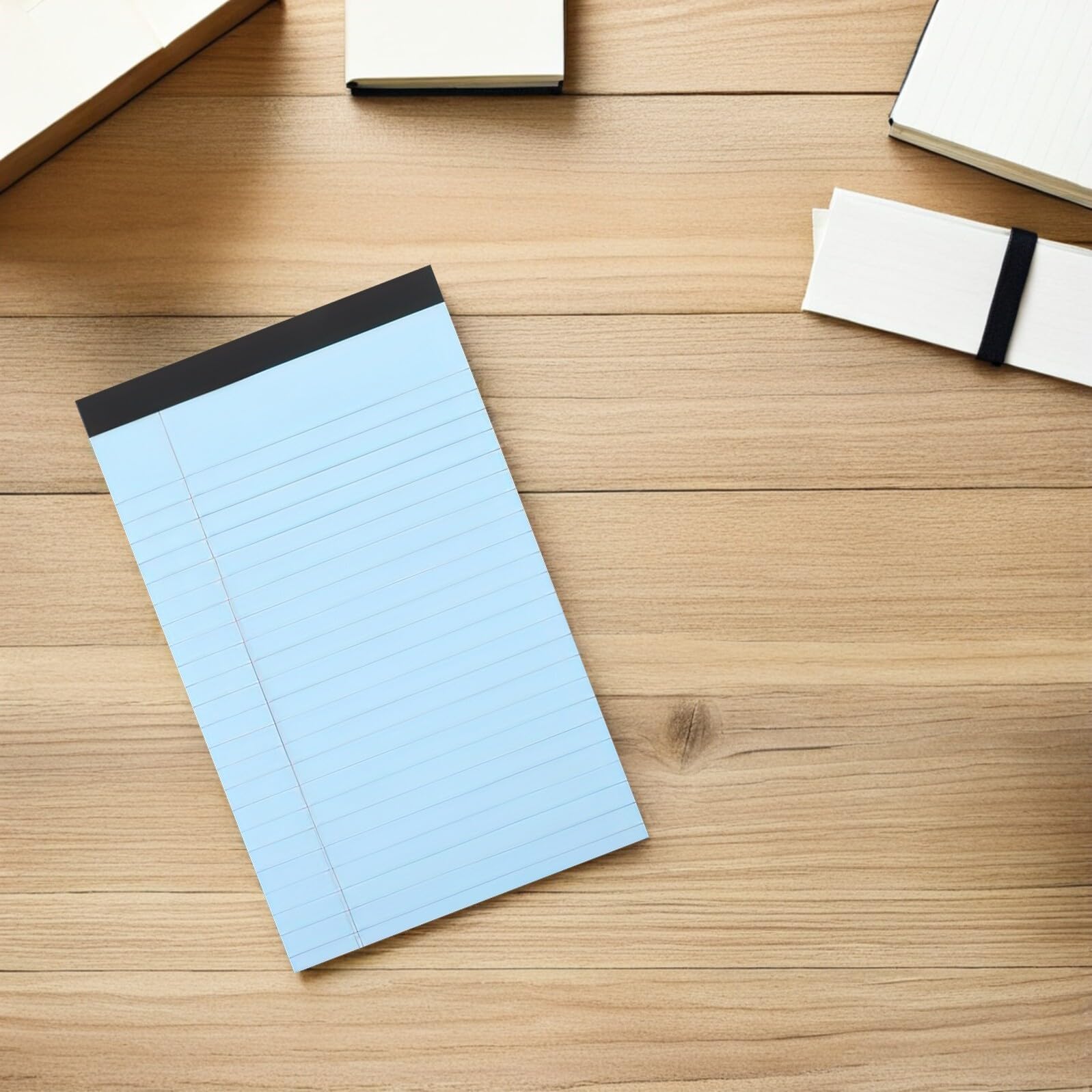 Lot de 6 set de Blocs-Notes Lignés Format A5 Bleu Carnet à Pages Détachables Papier Mini Carnets Portables pour Bureau École et Usage Personnel