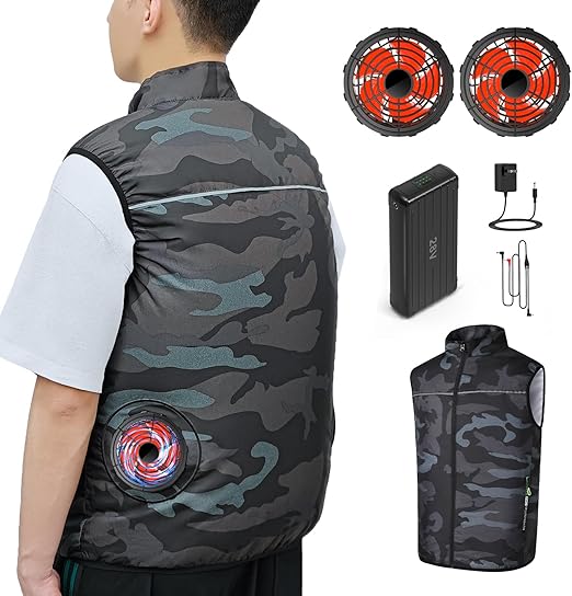 KEN　クーラーベスト ブラック ベージュファン バッテリーM 2枚セット KEN クーラーベスト ブラック ベージュファン バッテリーM 2枚セット