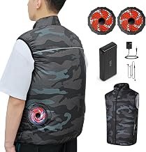 KLIFE Battery Set with Fan, 2024 New Release, 24 V Ultra High Output & 30,000 mAh Large Capacity, Air Conditioned Work Clothes, Fan Battery Set, 4 Levels of Air Flow Adjustment, Air Conditioning Vest,
