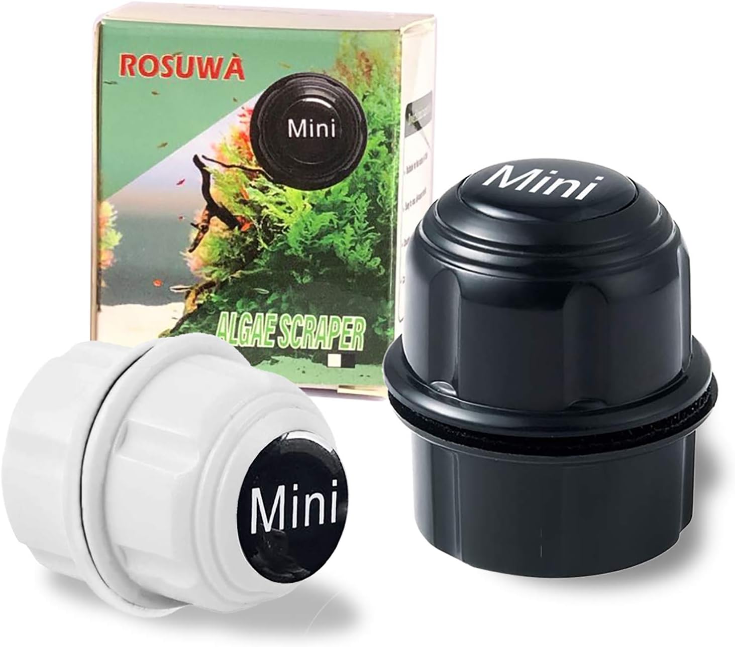 Rosuwa Mini Magnetic Fish Tank Aquarium Glass Cleaner Brush, Magnet Brush for Small Glass Fish Tank, Strong Magnetic, Strong Cleaning, Scratch-Free : Pet Supplies