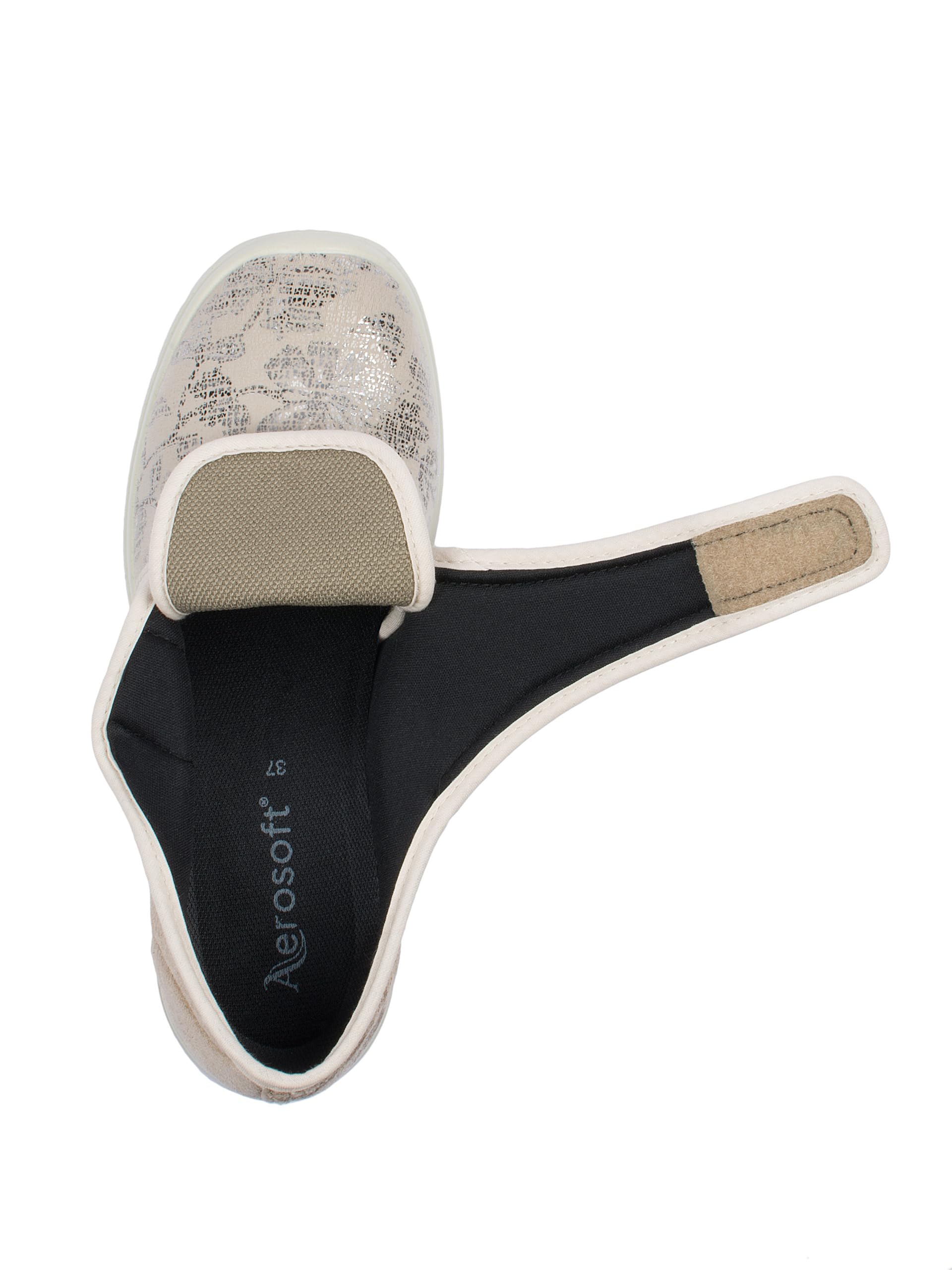 Aerosoft Damen Klett-Halbschuh Stretch 19 Weite G-H Wechselfußbett rutschhemmend