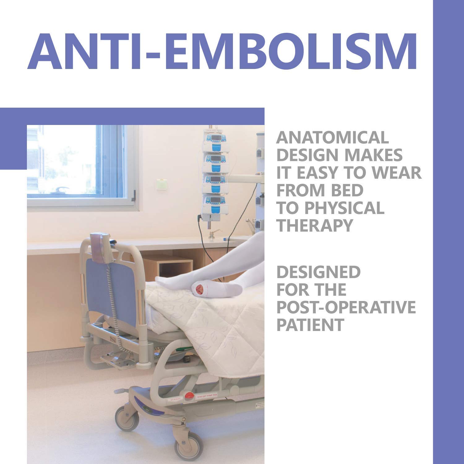 Calze Autoreggenti Antitrombo- calze antiembolismo -compressione 18-21 mmHg- Post-Parto e Post-Operatorie Antitrombosi