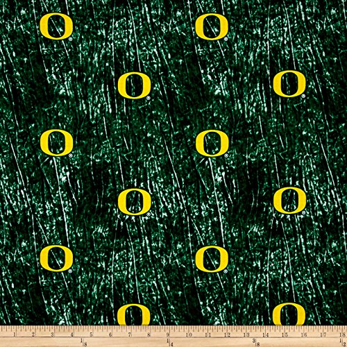 Sykel Enterprises Collegiate Cotton Broadcloth University Of Oregon Tie Dye Print Quilt Fabric By The Yard, Green