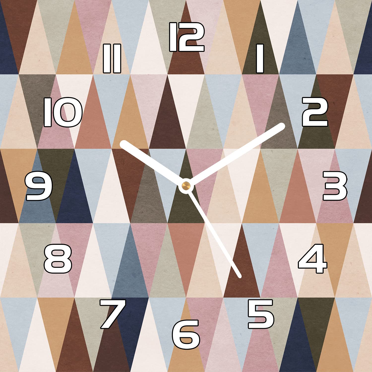 Horloge en verre cuisine salon à aiguilles noires déco 30x30