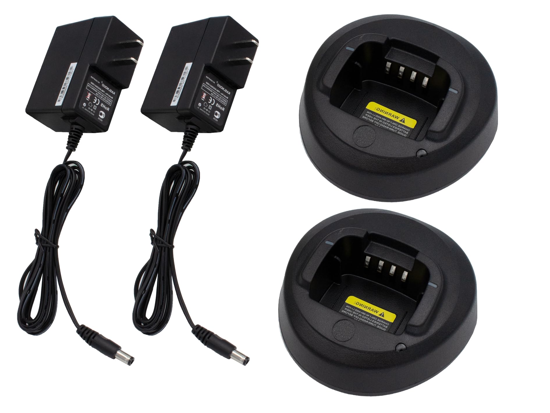2-Pack CP185 Battery Charger for Moto-rola Walkie Talkie CP100D CP1660 CP1600 CP476 CP477 EP350 CP1200 PMNN4081 PMNN4476A