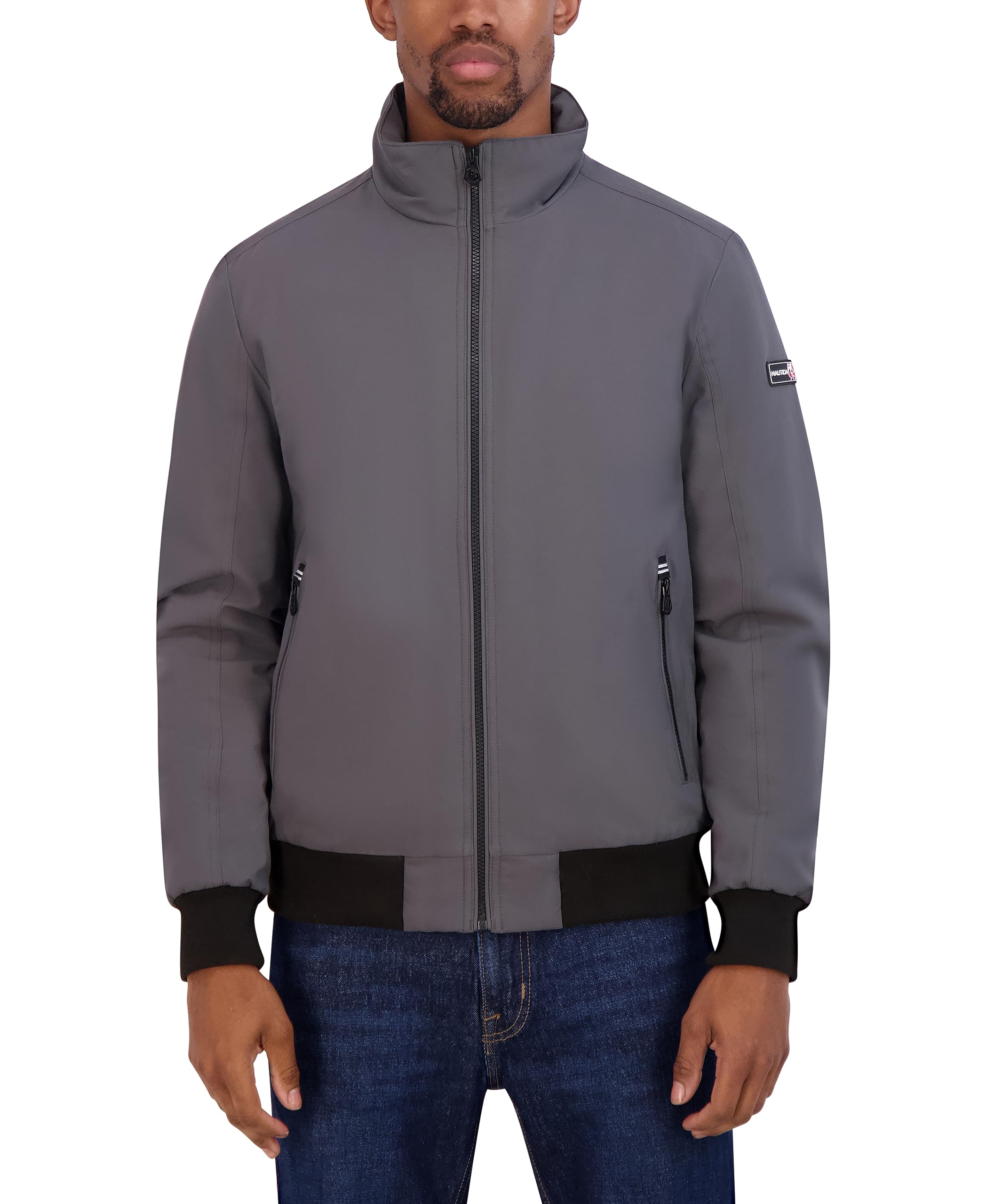 Nautica Men's Lightweight Windbreaker Bomber Jacket