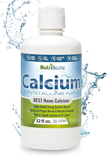 NutriNoche Liquid Calcium Supplement - 30 PPM of Nano Sized Calcium Particles Absorbed at a Cellular Level - Colloidal Minerals - Trace Minerals