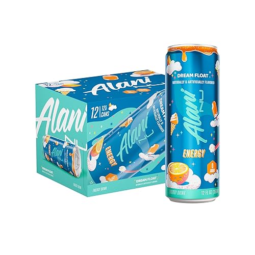 Alani Nu DREAM FLOAT, Sugar Free, Low Calorie Energy Drinks, 200mg Caffeine, Biotin, B Vitamins, Zero Sugar, 10 Calories, 12 Fl Oz Cans, 12 Pack - Dream Float - 12 Fl Oz (Pack of 12)