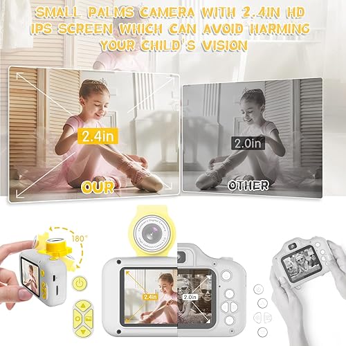 Miniatura 3 de Kid Camera,ARNSSIEN Camera for Kid,2.4in IPS Screen Digital Camera,180Flip Len Student Camera,Children Selfie Camera with Playback