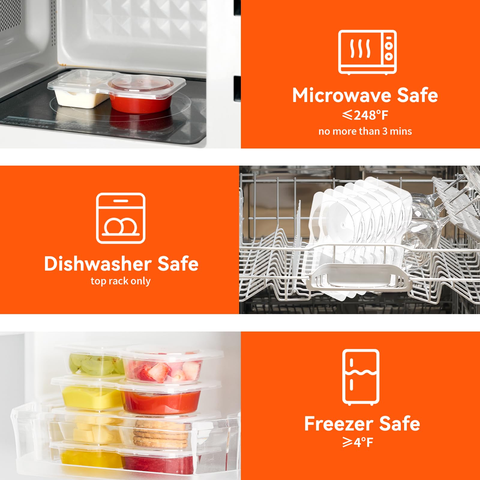 Snapklik.com : Qeirudu 40 Sets 4.5 Oz Reusable Plastic Snack Containers ...