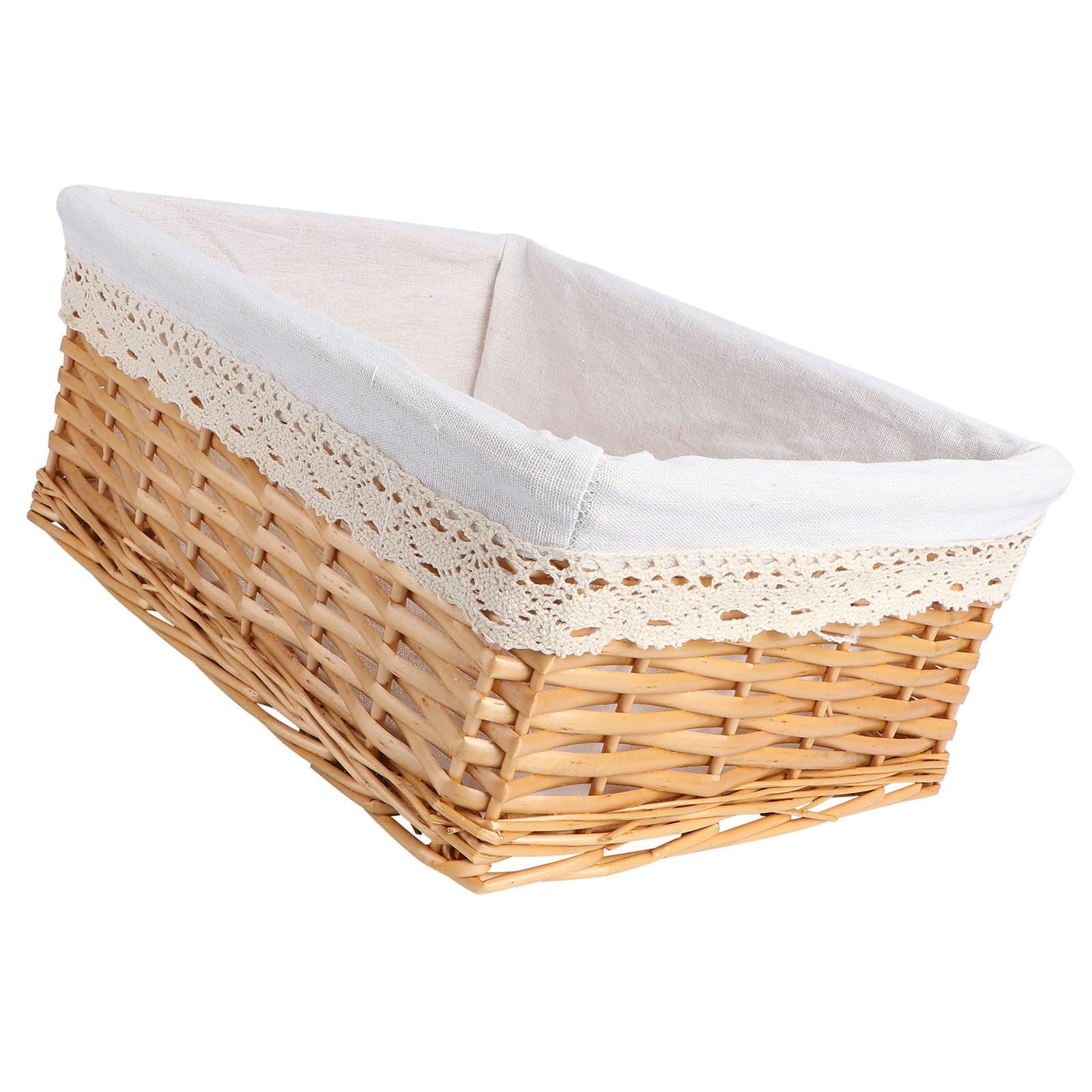 Panier de rangement pour bureau et accessoires de beauté en osier tressé ibasenice