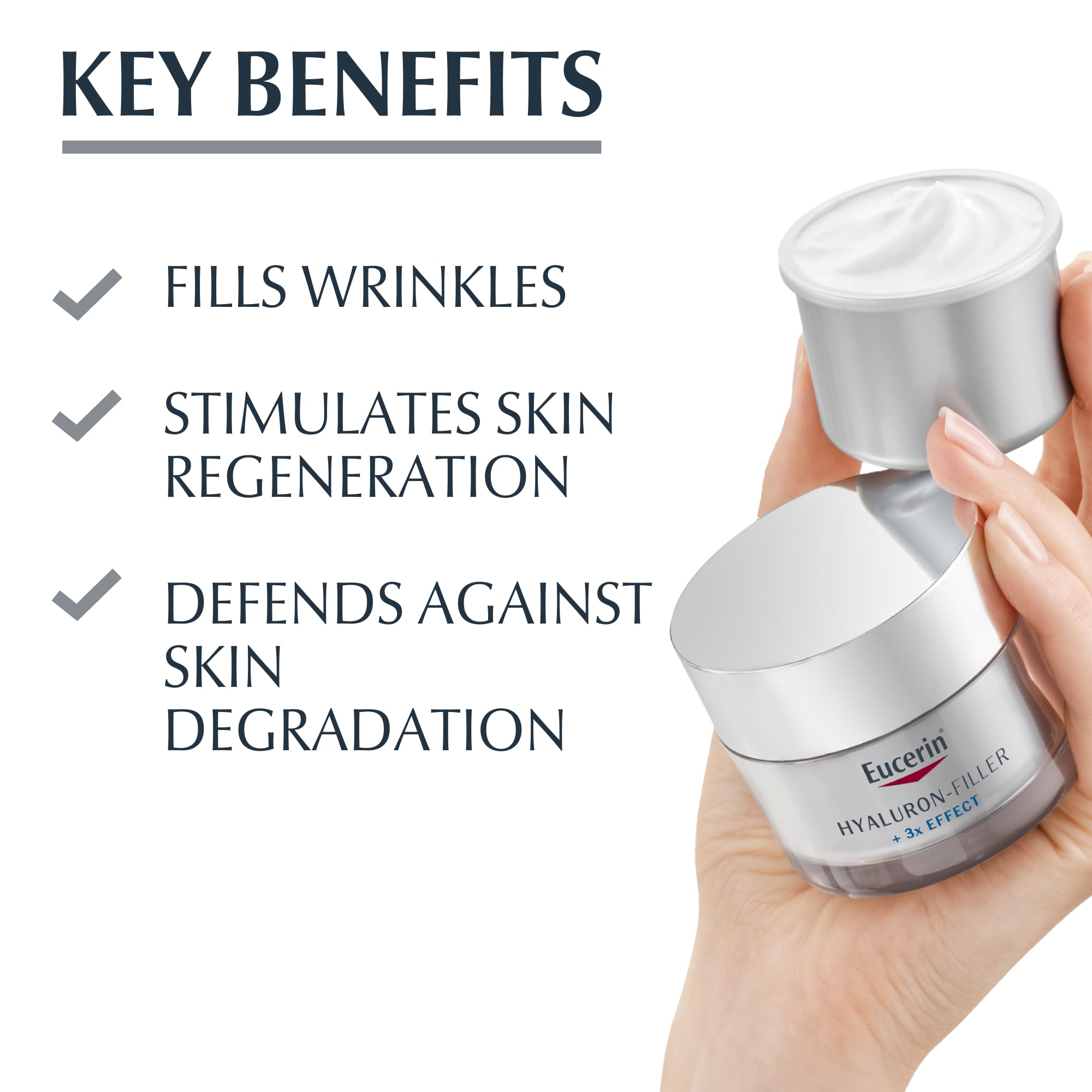 Eucerin Hyaluron-Filler Day Cream SPF 15 (Dry Skin) Refill 50ml - Image 2