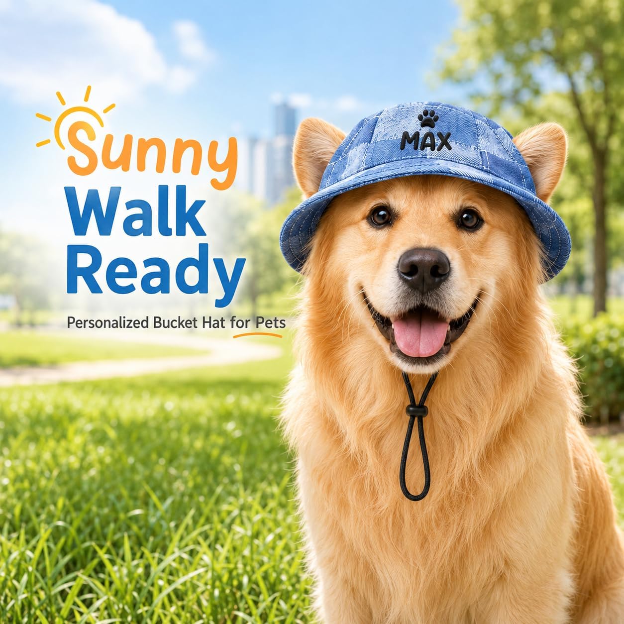 Personalized Dog Bucket Hat with Ear Holes Custom Dog Visor with Embroidered Name for Puppy Customized Sun Hats for Small Medium Large Dog & Cat Summer Vacation Gifts for Pet
