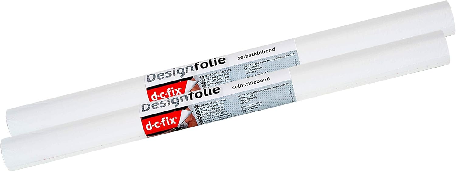 d-c-fix 346-0012-2PK Self-Adhesive Privacy Glass Window Film, Snow, 17" x 78" Roll, 2-Pack