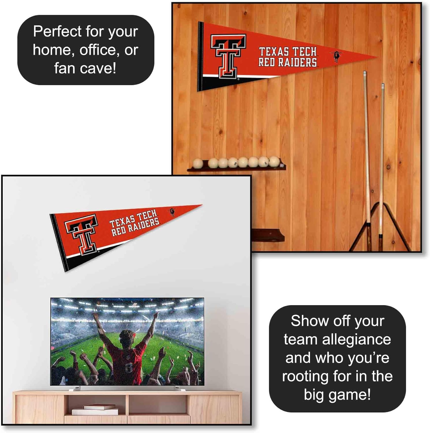 Texas Tech Red Raiders Pennant Full Size Felt - Image 3