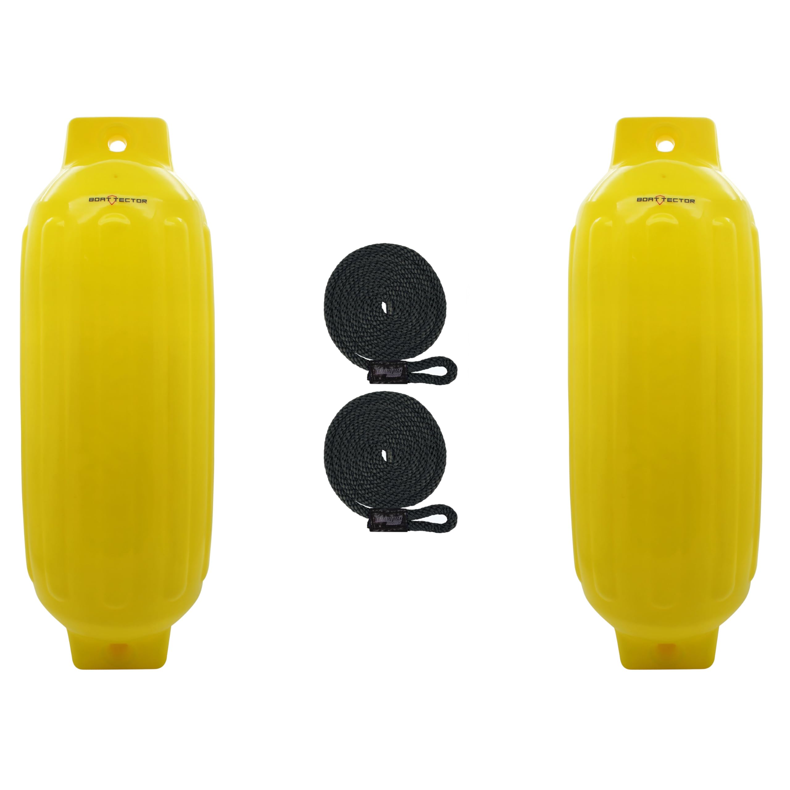Extreme Max 3006.8558.2 BoatTector Inflatable Fender Value 2-Pack - 10" x 30", Neon Yellow