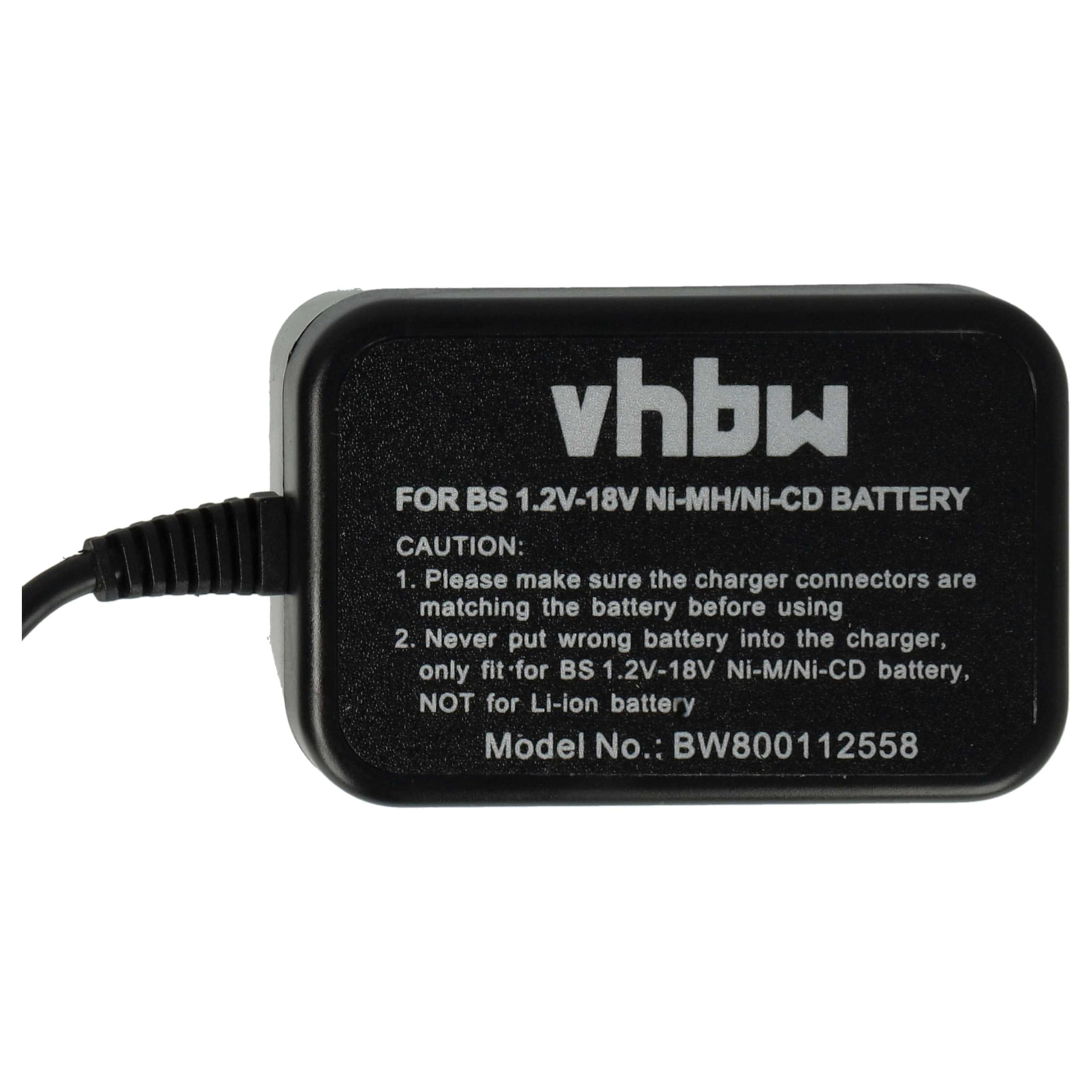 vhbw caricabatterie compatibile con Bosch GSR 12-2, GSR 12 VE-2, GSR 12-1, GSB 9.6VES-2, GSR 12V, GSB 96 P-2, GSR 12VE batterie di attrezzi, 1,2V
