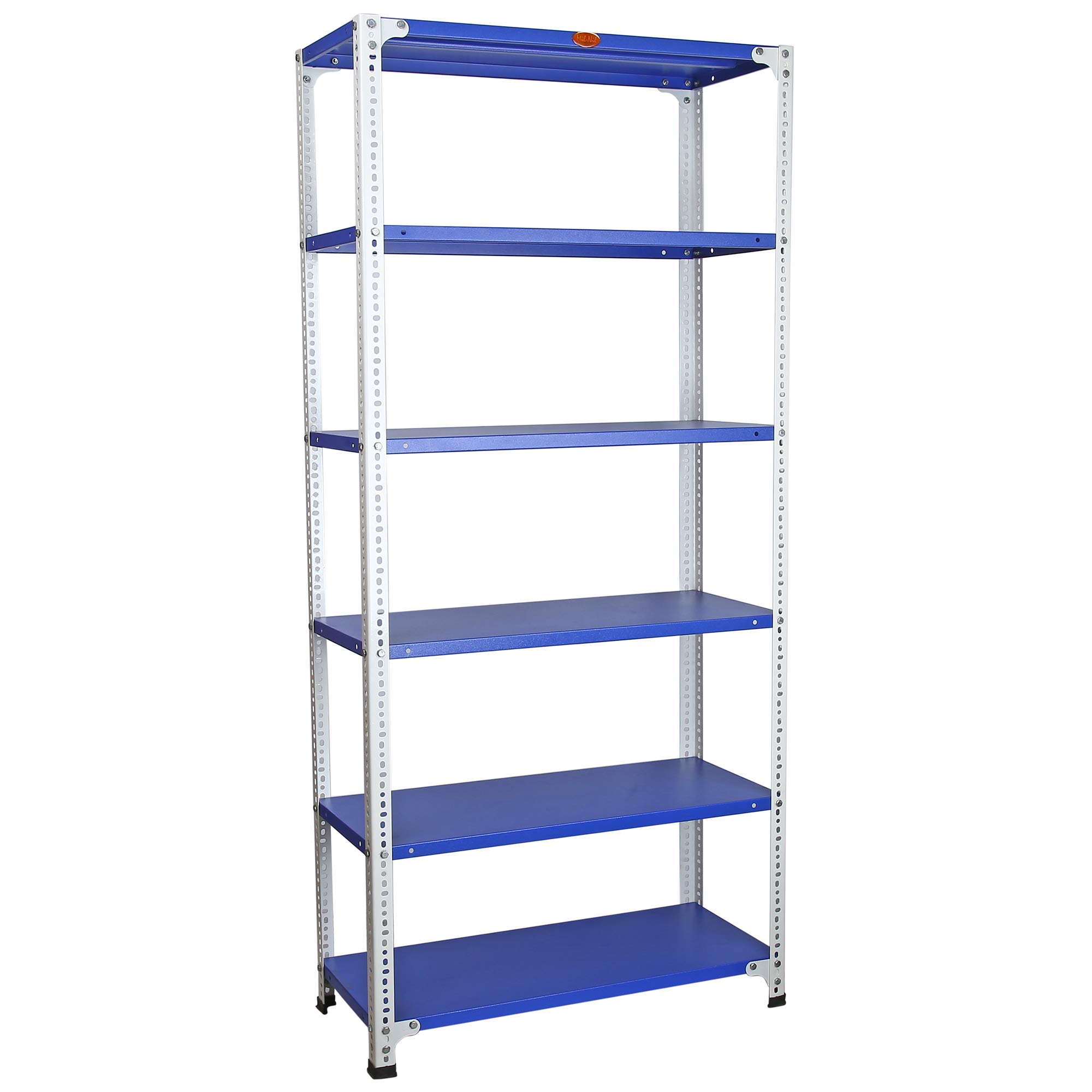 Mil-Nil Prime CRC Sheet 6 Shelf Multiuse Space Saving Rack, 78 x 36 x 15 Inch, 18 Gauge (Blue-White) Powder Coated 14 Gauge Angles (B07L69S8SZ) Amazon Price History, Amazon Price Tracker