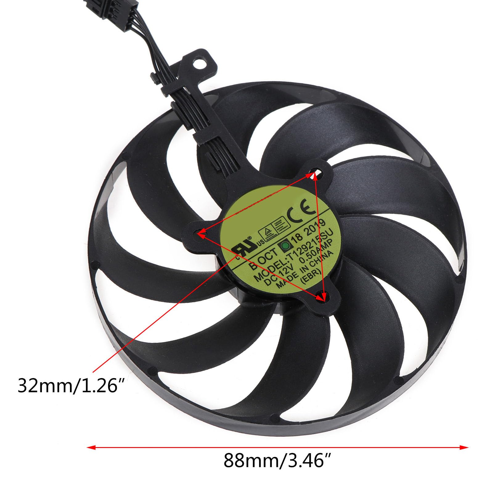 CF9010U12D 7PIN 12V RTX3080 Ventola Raffreddamento GPU per 3060 Ti 3070 3080 3090 TUF OC Gaming Ventola della Scheda Grafica Raffreddamento della Scheda Grafica