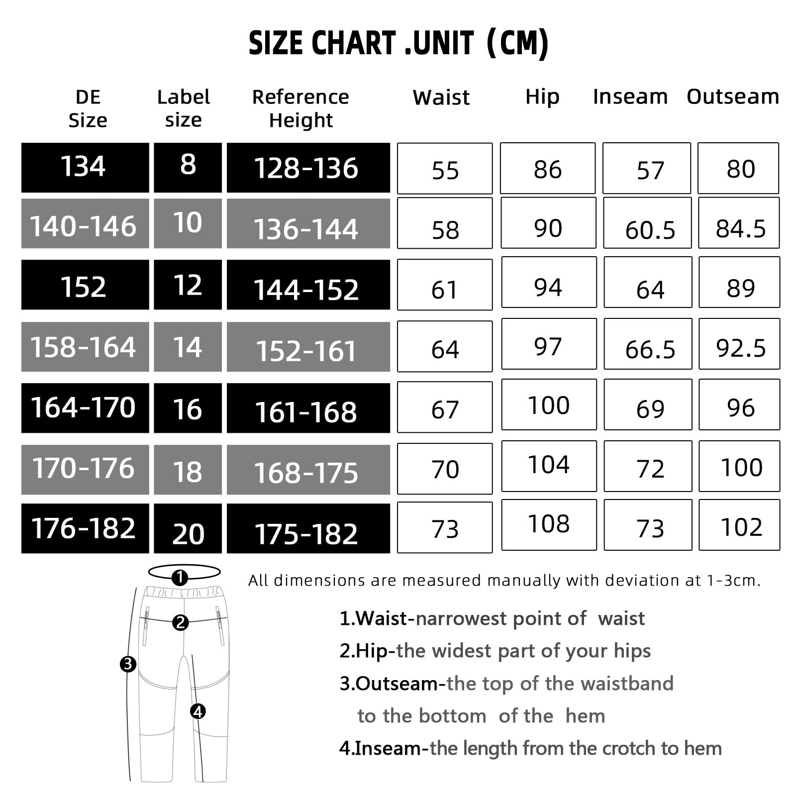MEILONGER Pantalon de ski pour garçon et fille - Pantalon de ski - Pantalon de randonnée - Pantalon softshell - Coupe-vent - Chaud - Pantalon d'hiver - Pantalon thermique de trekking