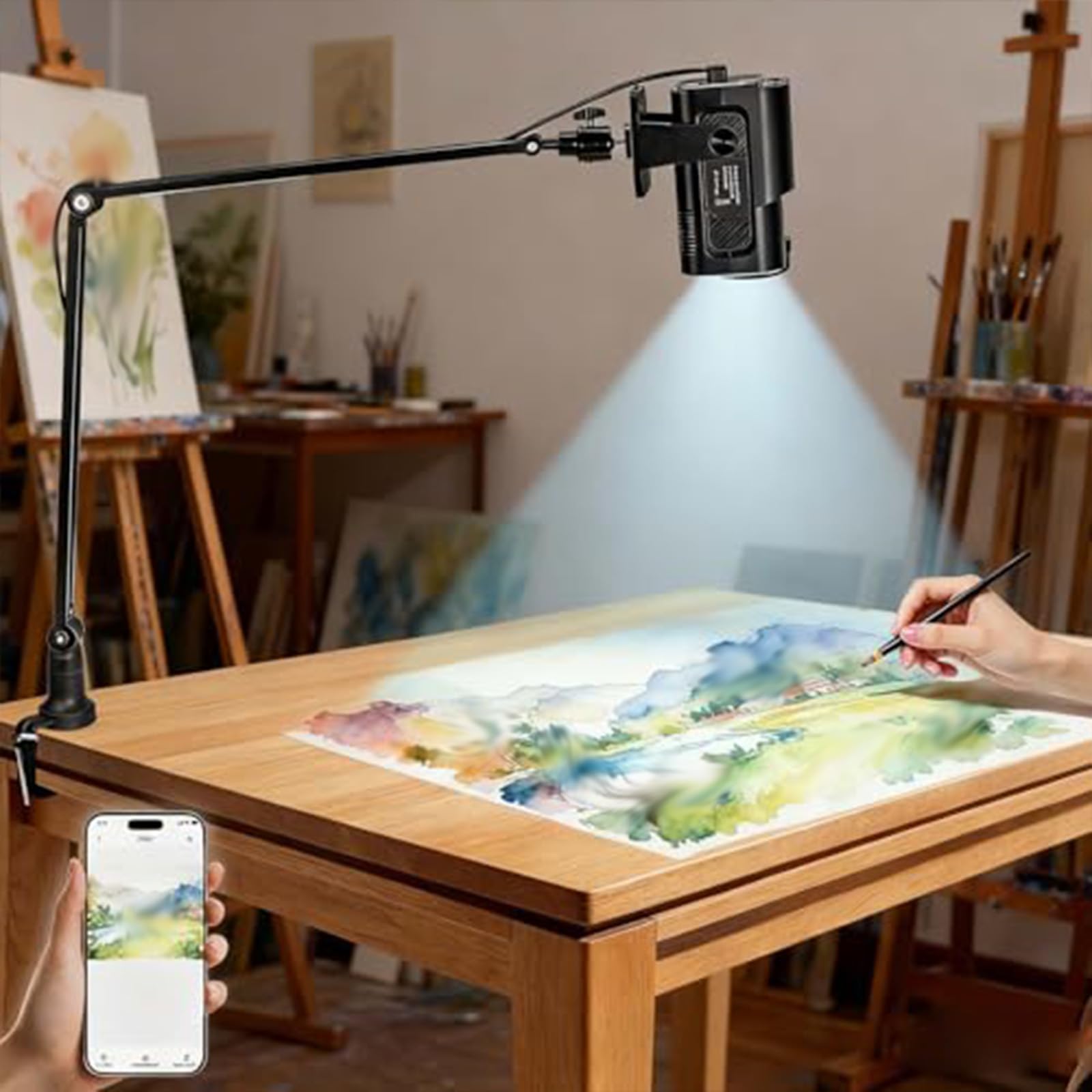 Proiettore artistico per tracciare disegno pittura, proiettore intelligente da tracciare 1280 x 720P, proiezione desktop/parete, strumento per schizzi per artisti principianti decorazione torte