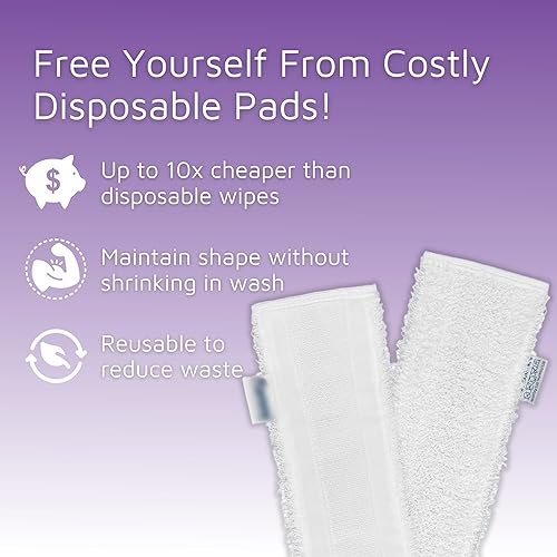 Miniatura 5 de 2 almohadillas de repuesto para trapeador Swiffer PowerMop multisuperficie, almohadillas de microfibra para limpieza de pisos, almohadillas de
