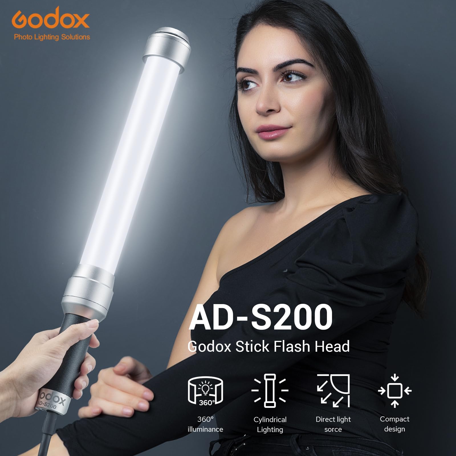 Amazon.com : Godox AD-S200 Stick Flash Head 200Ws for AD200 Pro