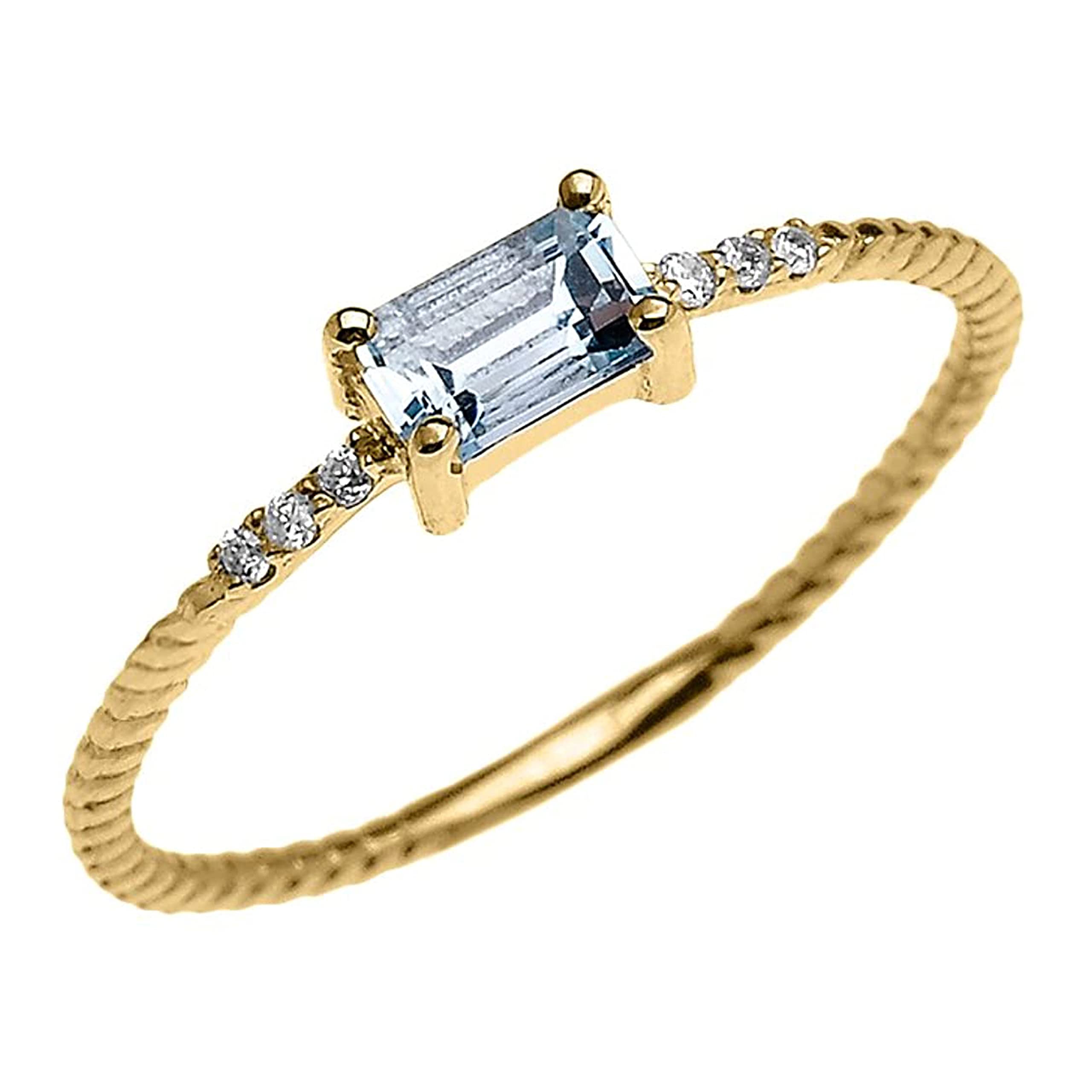 14k Gold Fluted Rope Ring