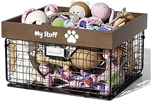 Sturdy Dog Toy Box: Keep Your Furry Friend's Toys Organized with a...