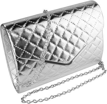 eBigValue Clutch Bag Evening Bag Handbags Purse Handbag With Detachable Chain Strap for Wedding Cocktail Party Ladies