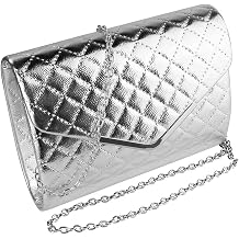 eBigValue Clutch Bag Evening Bag Handbags Purse Handbag With Detachable Chain Strap for Wedding Cocktail Party Ladies
