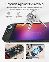 Vista 5 de Belkin TemperedGlass - Protector de pantalla para Nintendo Switch 2 con filtro de luz azul, dureza 9H, delgado, resistente a los arañazos, incluye