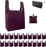 Vista 58 de BeeGreen Bolsas reutilizables para compras, compactas, bonitas, de color sólido, juego de 12 bolsas plegables de reciclaje con cremallera