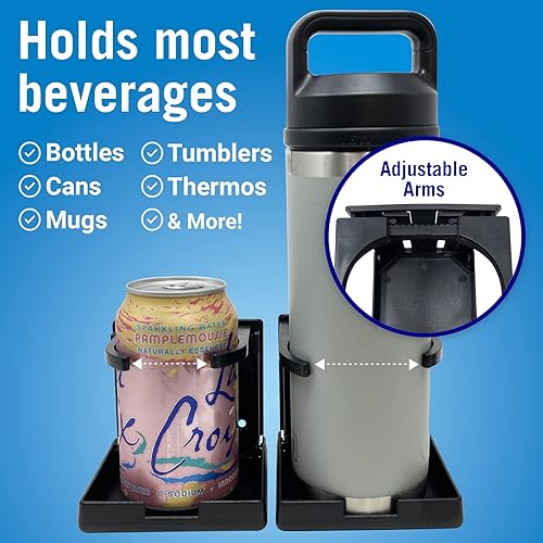 Miniatura 4 de Juego de 4 portavasos plegables para barco para bebidas, soporte de pared para vasos para barco y caravana, soporte de pared para autocaravana,