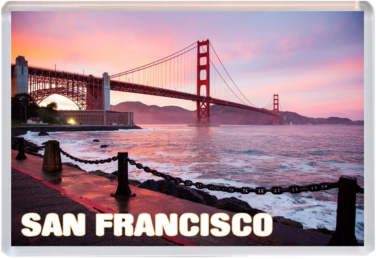 Baked Bean Store Multicolor San Francisco - Usa - Jumbo Fridge Magnet 96 X 67Mm Bbsfhm1503