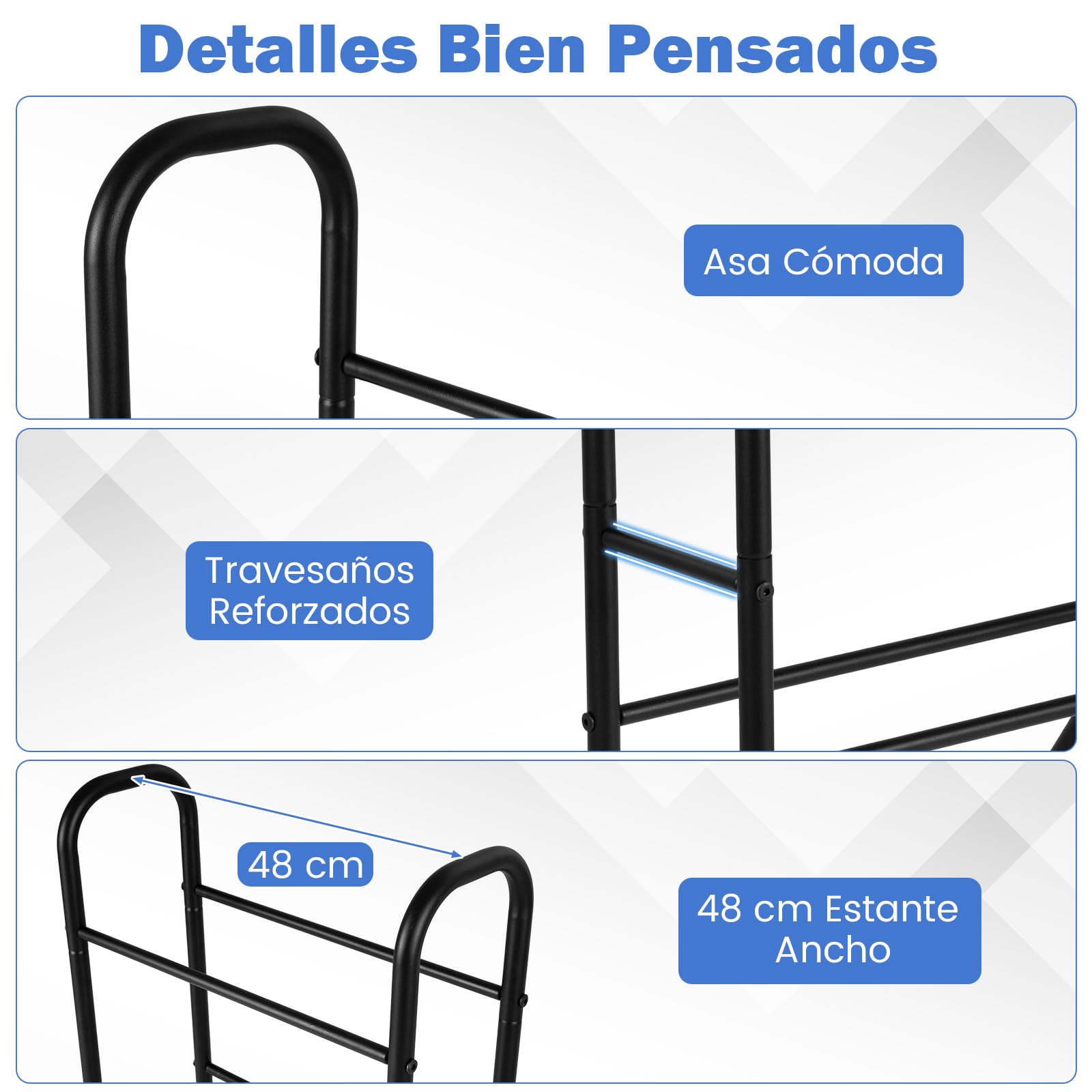 GOPLUS Estantería para Balones con Ruedas Bloqueables, Carro 3 Niveles, Almacenamiento para Baloncesto