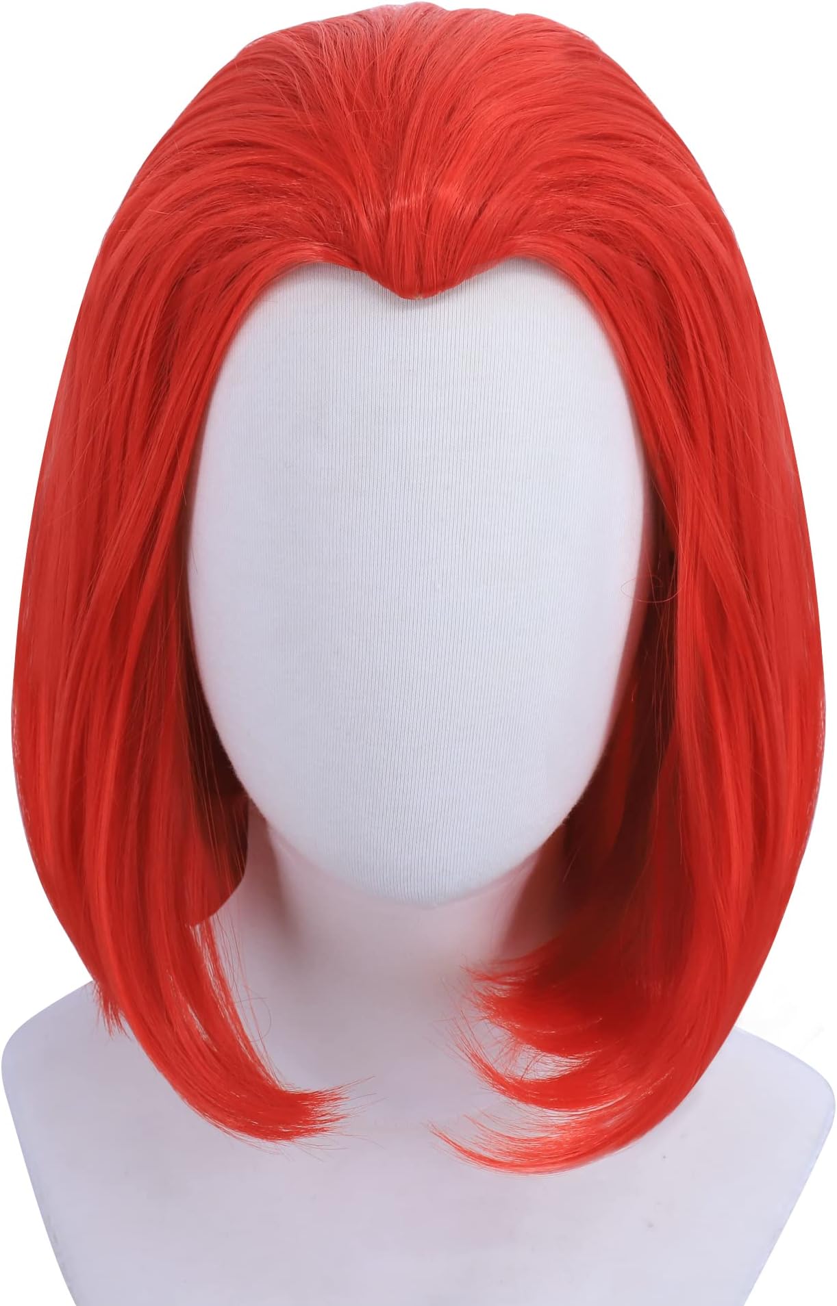 Cfalaicos Short Cosplay Wig for Adult Synthetic Straight Party Halloween Costume Wig (Red)