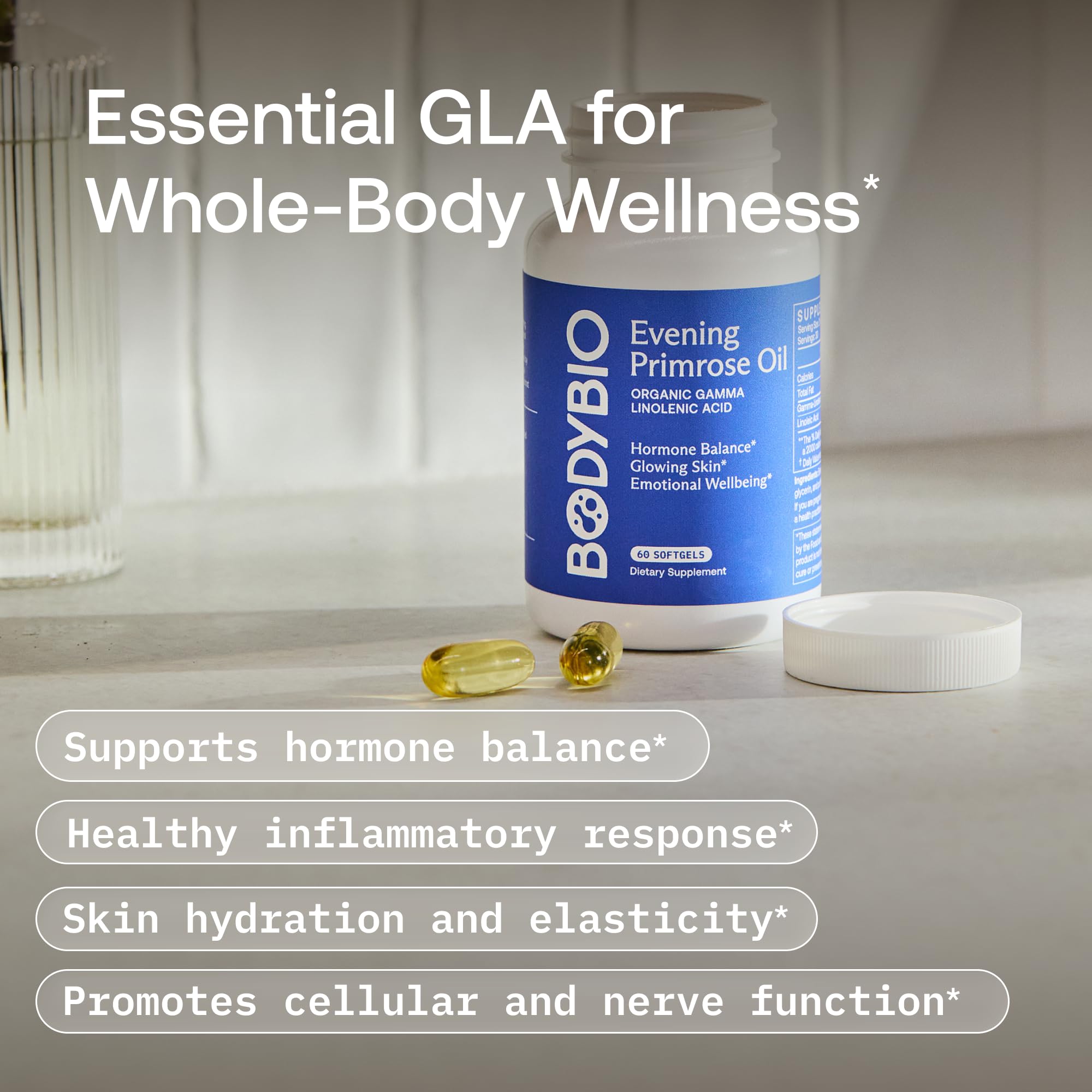 BodyBio Evening Primrose Oil - Cold Pressed GLA for Skin & Hormone Support — Amazon image 3