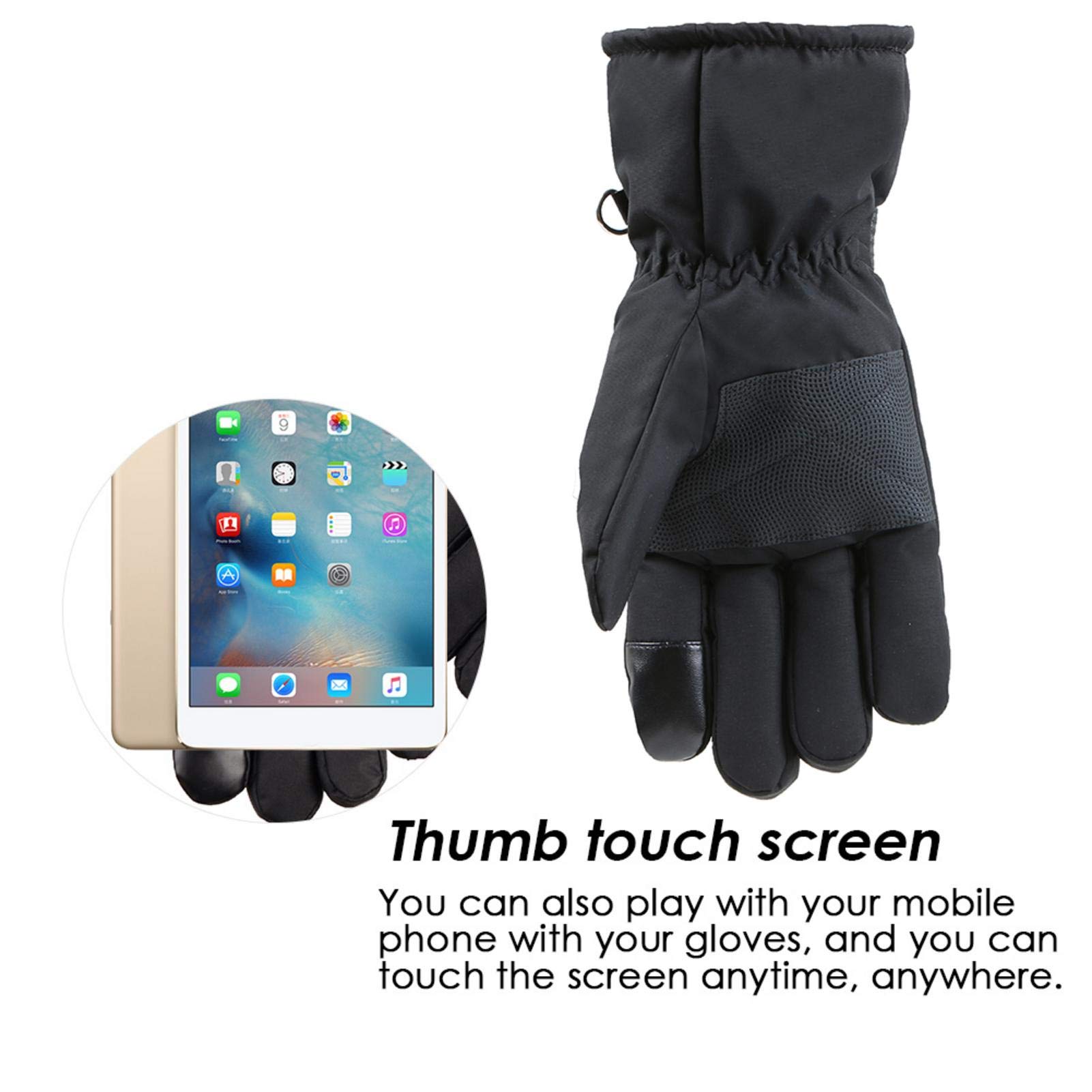 invierno con calefacción, guantes calentadores manos para mujer, invierno para hombres y mujeres, guantes térmicos impermeables para clima frío, guantes térmicos para senderismo y conducción